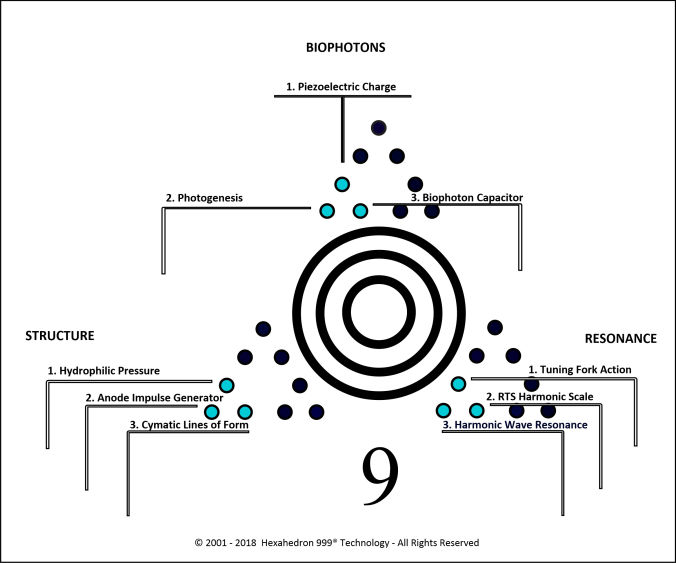 Phase 2 – Biophotons, Résonance, Structure - Hexahedron 999 unités eau structurée